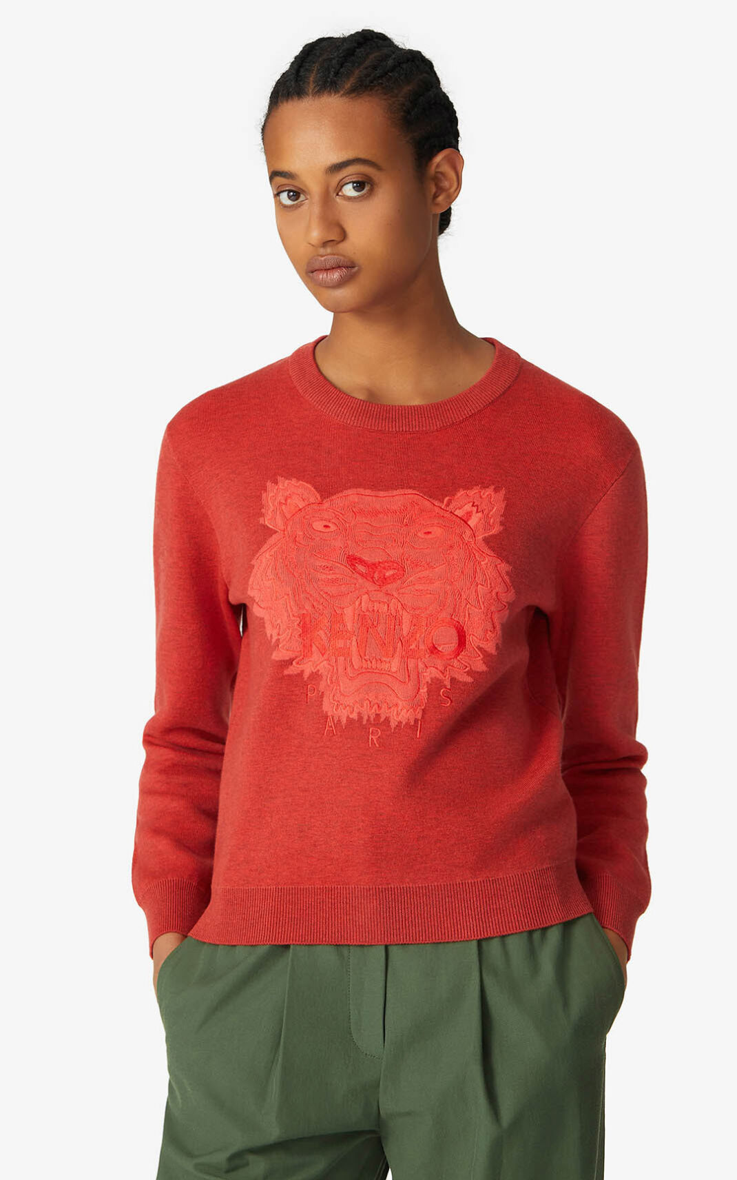 Jerseys Kenzo Tiger Mujer Rojas ZEL357190